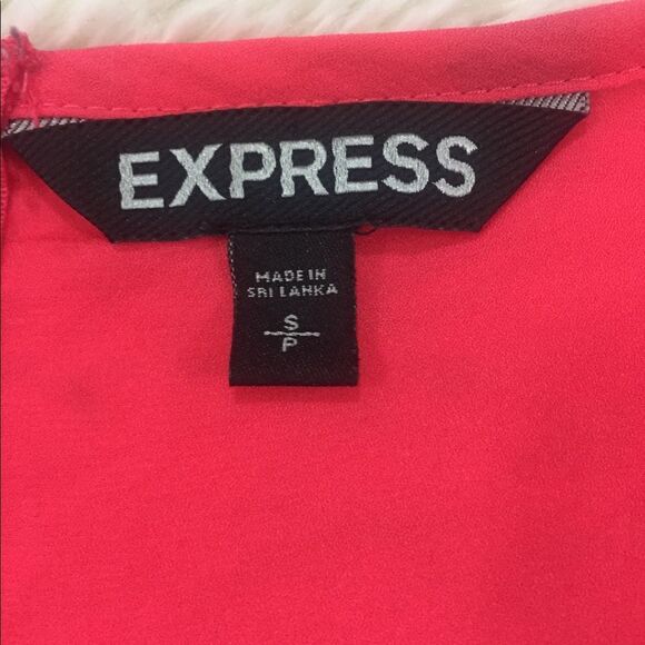 Express Bright Pink 3/4 Sleeve Loose Pullover Blouse Top Size Small - Picture 6 of 8